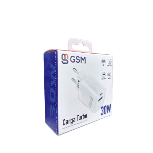 Cargador Casa FM-3001 30W USB A+C SEC Blanco