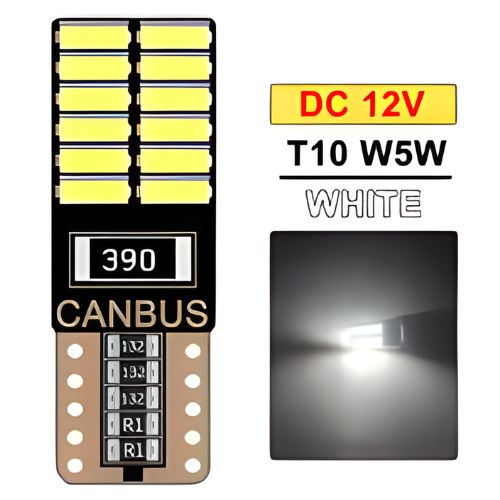 T10 W5W LED Canbus 12V– Blanco