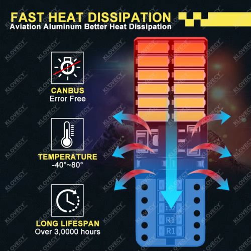 T10 W5W LED Canbus 12V– Ambar
