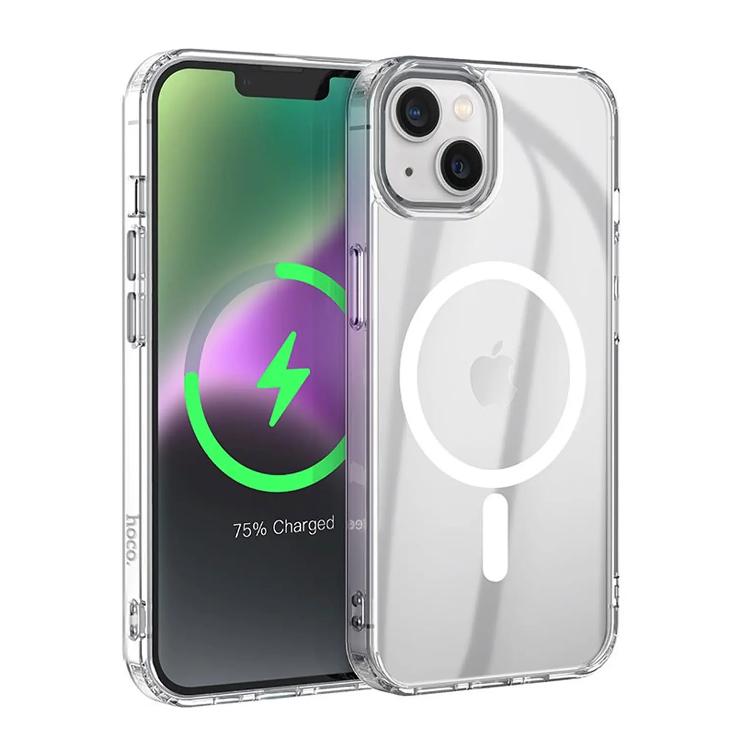 CARCASA SHELL MAGNETIC AIRBAG ANTI-FALL IPHONE 14 TRANSPARENTE