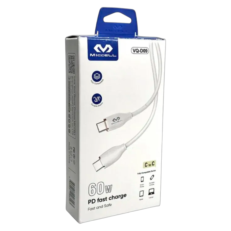 CABLE C A C 60W 1,5M VQ-D09 BLANCO
