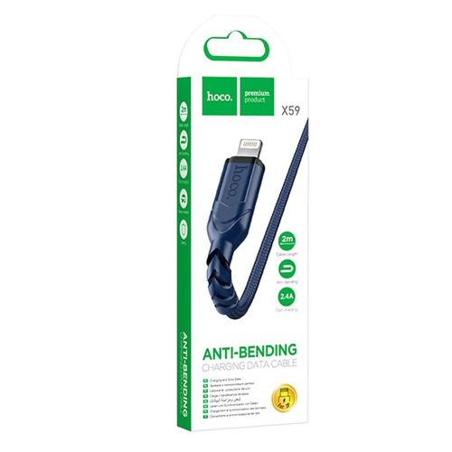 Cable Hoco X59 Victory USB a Lightning 2M Azul