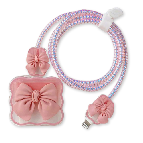 Set 5 Piezas Protector de Cargador Mono Rosa