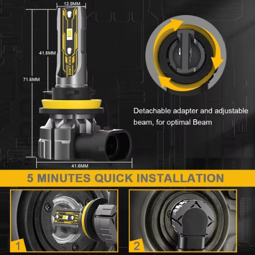 Bombillas LED H11 BMTxms GC5530 — 12V | 60W | 6500K
